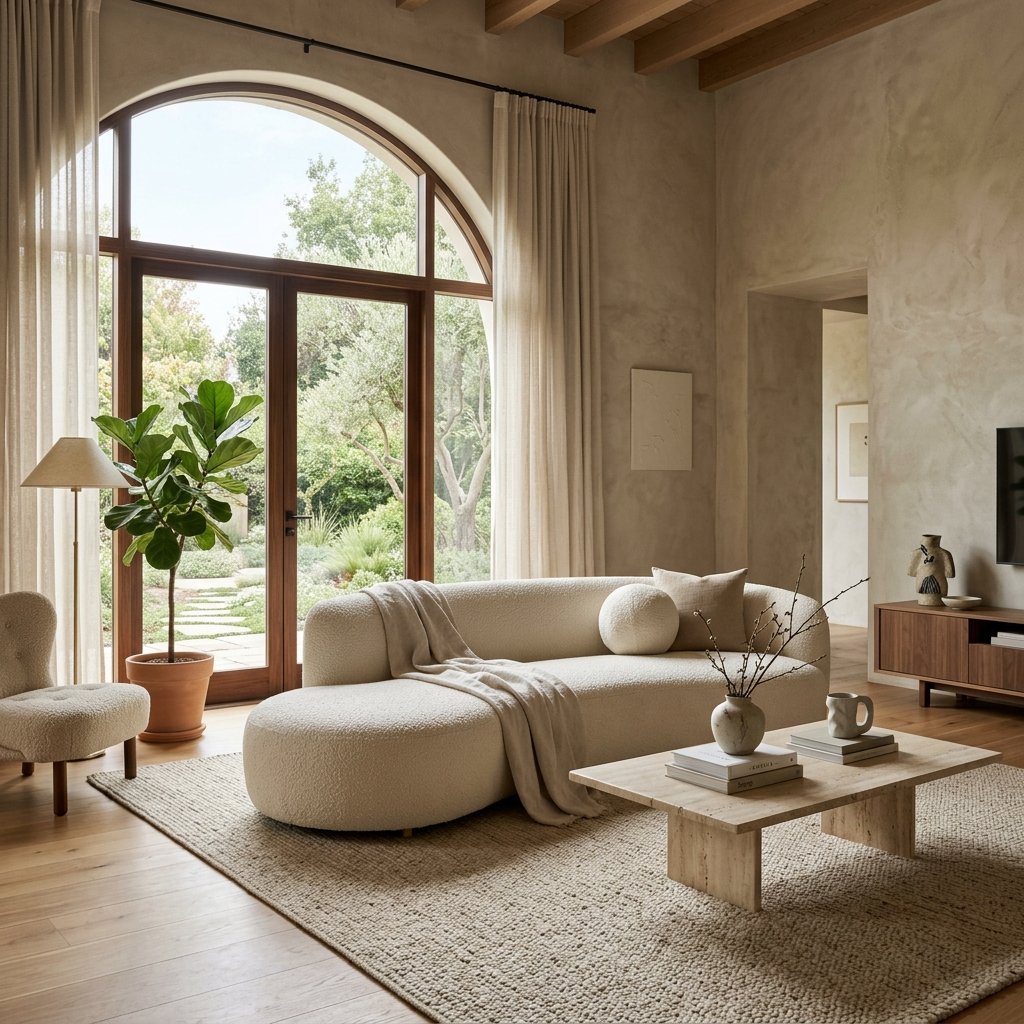 Italian Bouclé Sofa